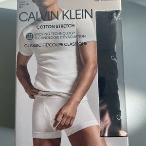 3-pack Calvin Klein cotton stretch crew neck tee shirts, Men’s size Small